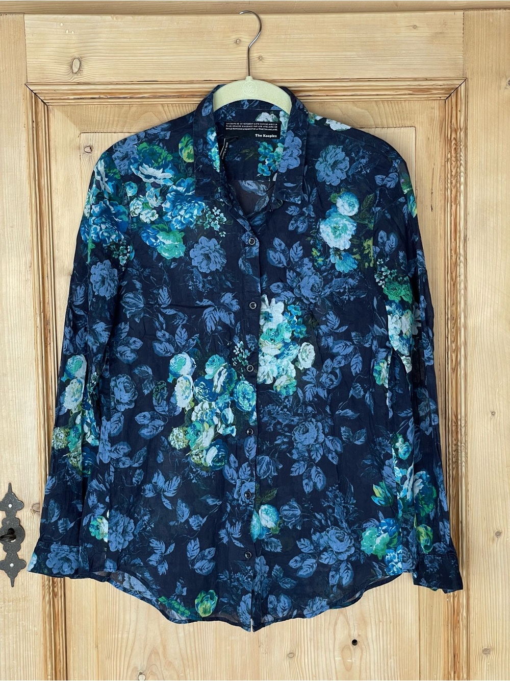 The Kooples blue floral blouse, size M